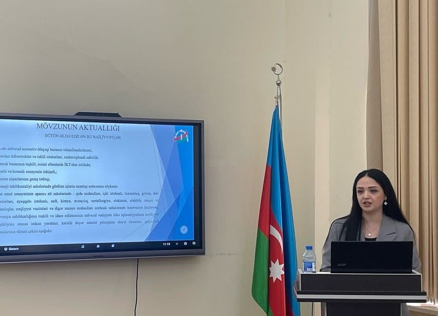 “Azərbaycan Respublikasının emal sənayesində innovasiya sahibkarlığının inkişaf istiqamətləri” mövzusunda dissertasiya işi müdafiə olunub 2