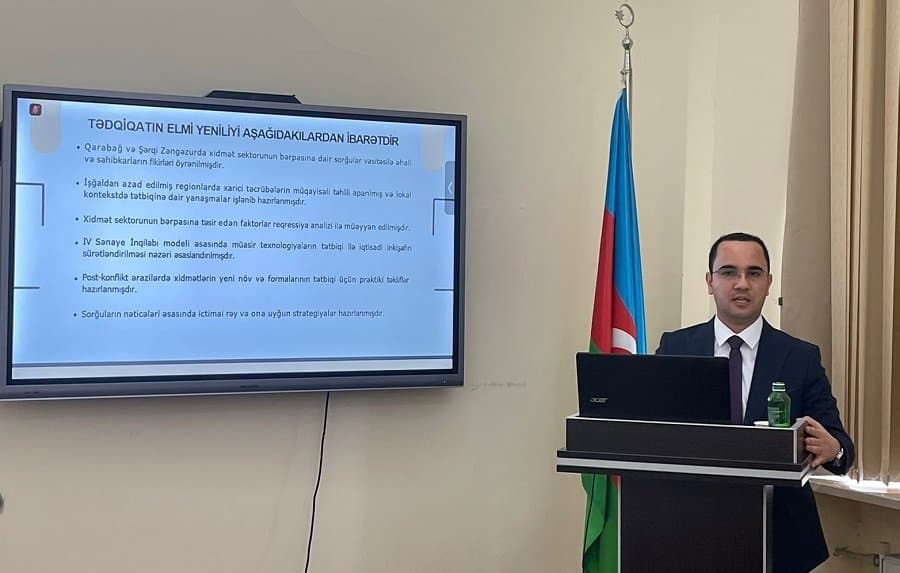 Şöbələrin birgə iclasında “Azərbaycan Respublikasının işğaldan azad olunmuş ərazilərində xidmət sahələrinin inkişaf perspektivləri” müzakirə olunub 2