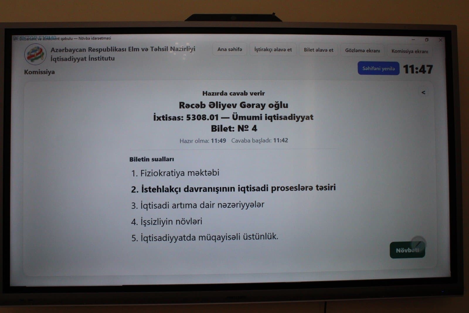İqtisadiyyat İnstitutunda doktoranturaya qəbul imtahanları keçirilir 11