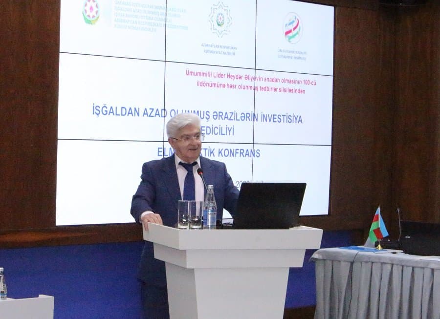 “İşğaldan azad olunmuş ərazilərin investisiya cəlbediciliyi” mövzusunda elmi-praktik konfrans keçirilib 9